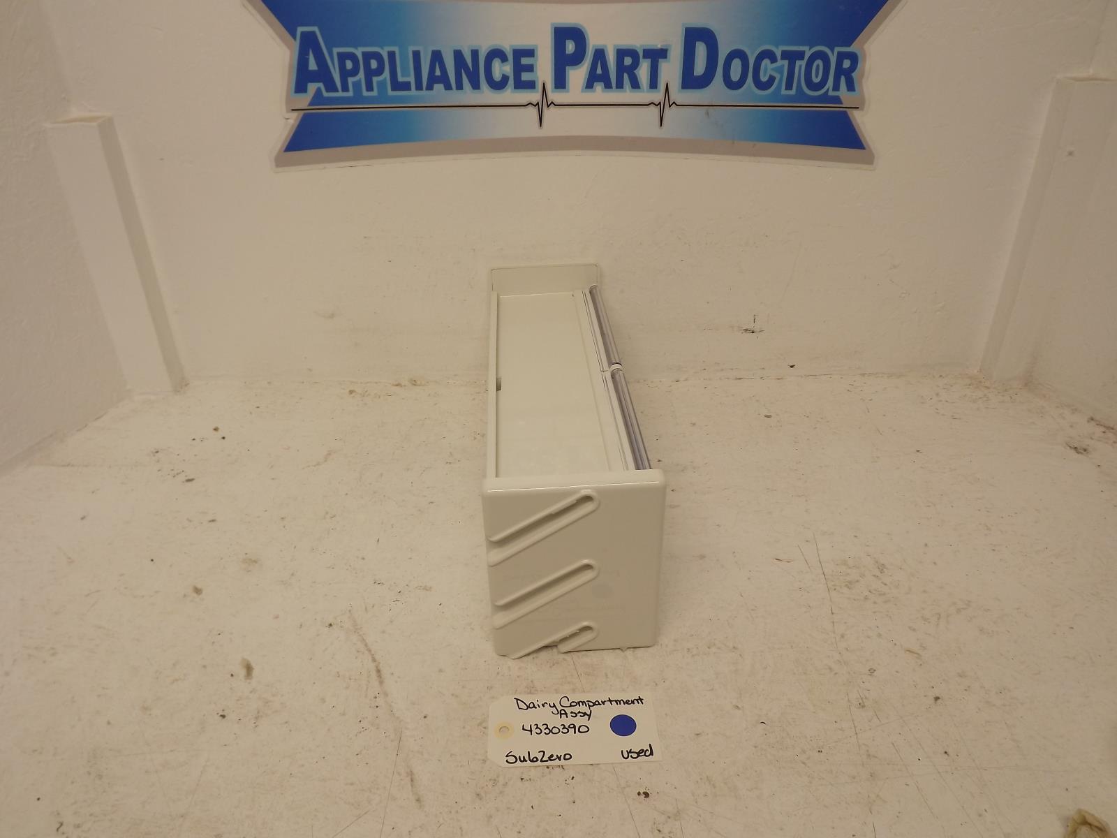 SubZero Refrigerator 4330390 Model #590 Dairy Compartment Assy Used SubZero Refrigerator 4330390 Model #590 Dairy Compartment Assy Used